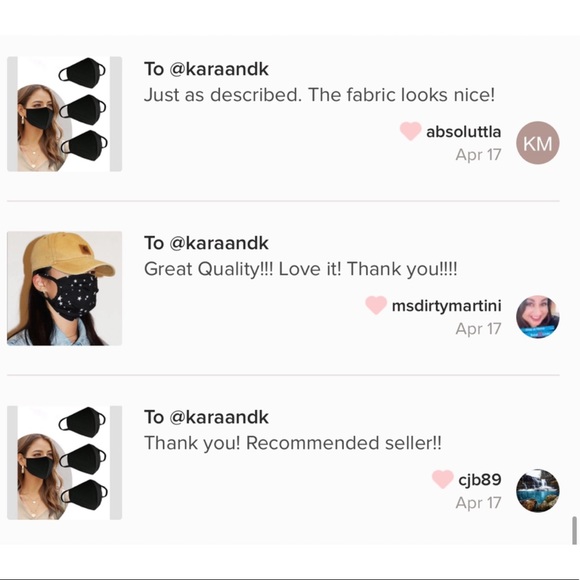 MADE IN USA, Black Unisex Cotton Face Mask - Picture 6 of 6